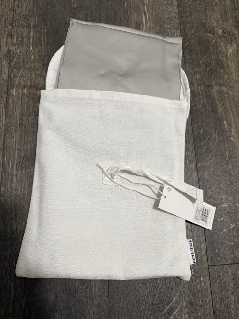Cozy Earth King Size 20 x 38 Light Grey Bamboo Pillow Cases Set Pair New Pouch